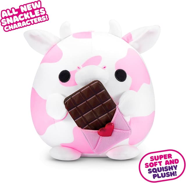 Detalle de Snackles Valentinstags-Edition von ZURU – flauschig-weiches Plüschspielzeug (35 cm)