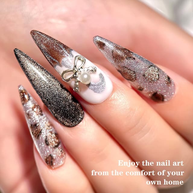 Detalle de KRISNICE vernis gel semi-permanent effet œil de chat holographique 3D translucide (Brun Hivernal, MY024)