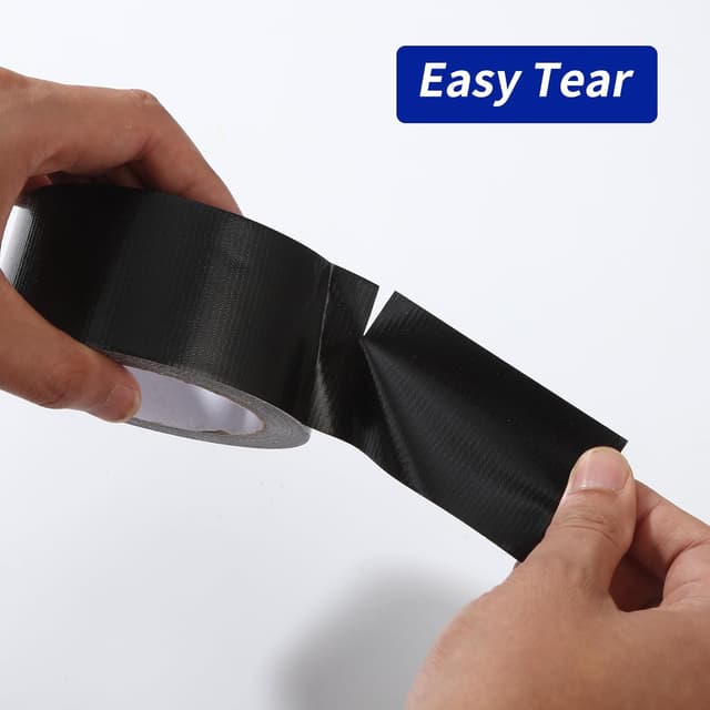 Detalle de Nuangoo Ruban adhésif toilé imperméable 2 rouleaux 48 mm x 27 m (noir)