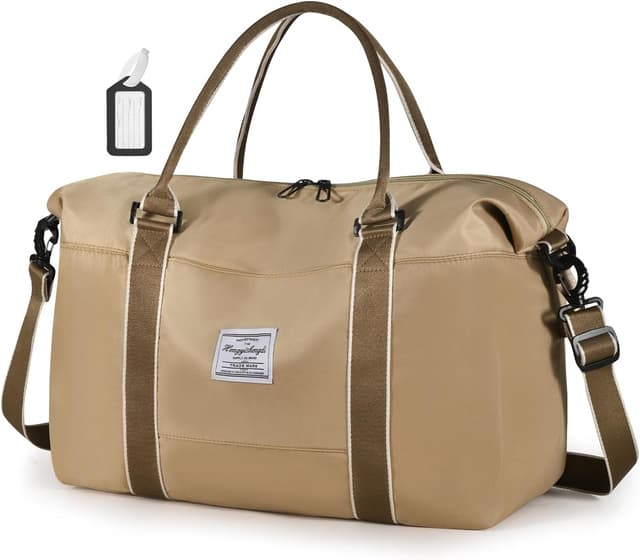 Detalle de BAGZY bagage cabine pliable 45x36x20 cm (32 L) pour EasyJet – sac de voyage avion imperméable kaki