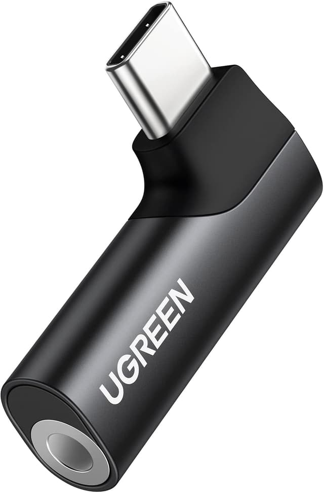 Detalle de UGREEN USB-C to 3.5mm Jack Adapter DAC Stereo (Black) for USB-C devices