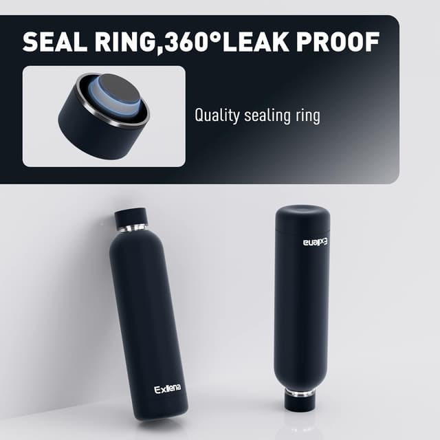 Thumbnail 4 de Exllena Insulated 1L Black Water Bottle 🚰