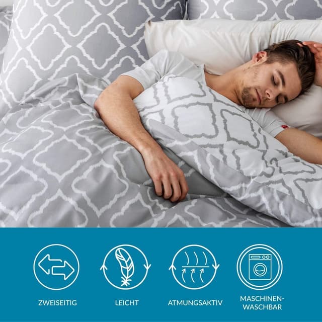 Thumbnail 6 de BEDSURE Bettwäsche 135x200 mit Reißverschluss