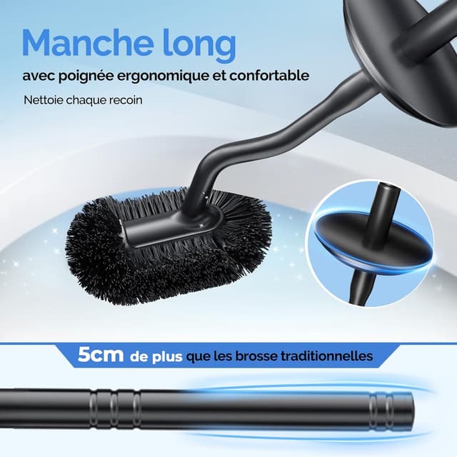 Thumbnail 4 de HAMITOR Brosse WC murale sans perçage