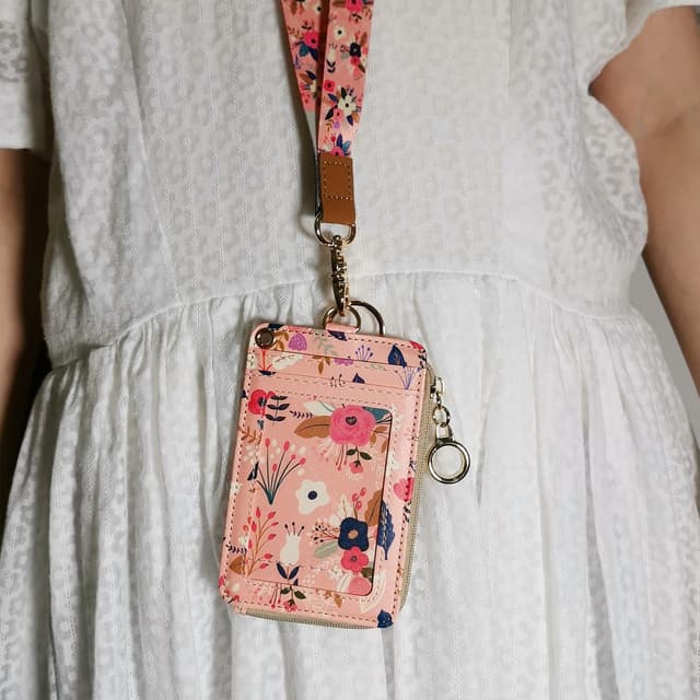 Thumbnail 5 de Portefeuille à lanière tendance Motif floral rose pour femme