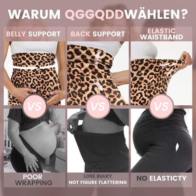 Detalle 2 de QGGQDD kurze Umstandsleggings / Umstands-Radlerhose für Schwangerschaft