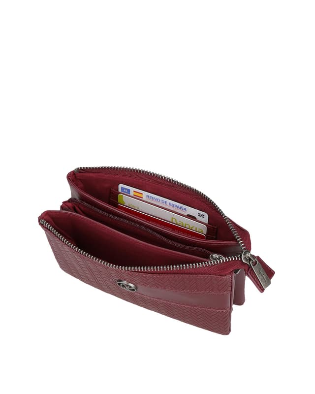 Thumbnail 4 de Pepe Jeans Sprig monedero burdeos, 3 compartimentos