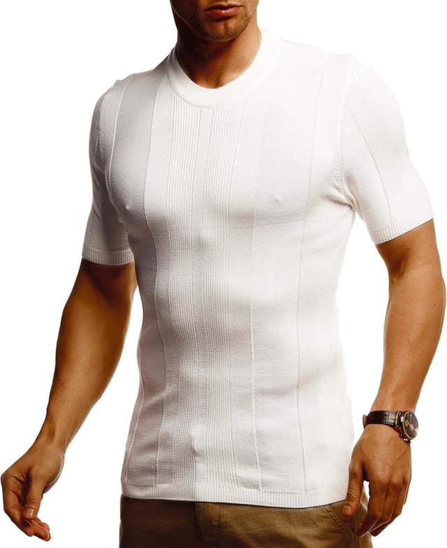 Thumbnail 4 de Leif Nelson maglietta slim fit da uomo con collo rotondo per sport e outdoor