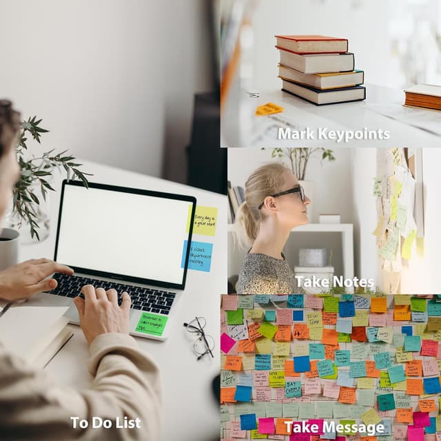 Detalle 2 de (16 Pads) Sticky Notes 3x3 inches multi-colour pads 📝