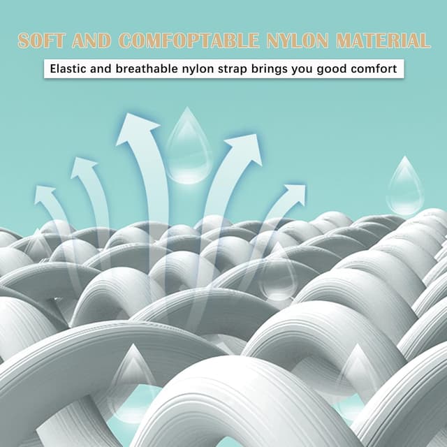 Detalle de RoYiio gewebtes Nylon-Armband mit Schnellverschluss – Anstoßbreite 20 mm (Z Blau Rosa)