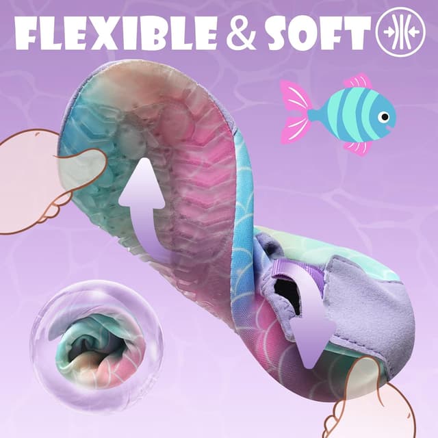 Detalle 2 de WateLves Badeschuhe für Kinder (Gr. 14–31) – Wasserschuhe ohne Schnürsenkel für Strand & Pool