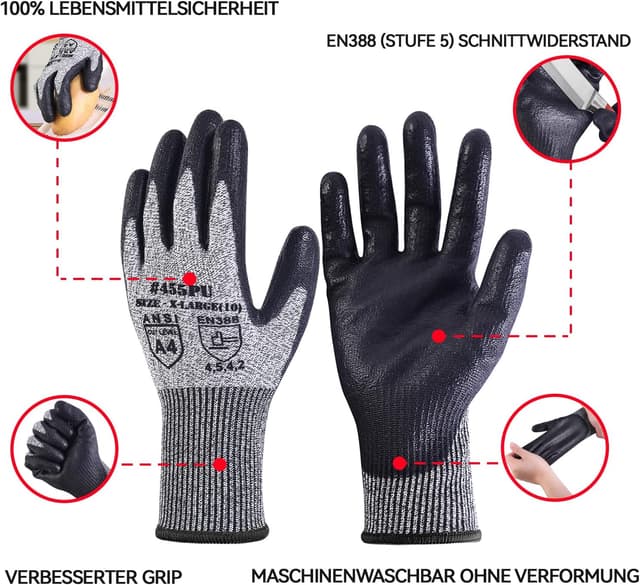 Thumbnail 1 de AovYoo Guanti Antitaglio Classe 5 per Lavoro