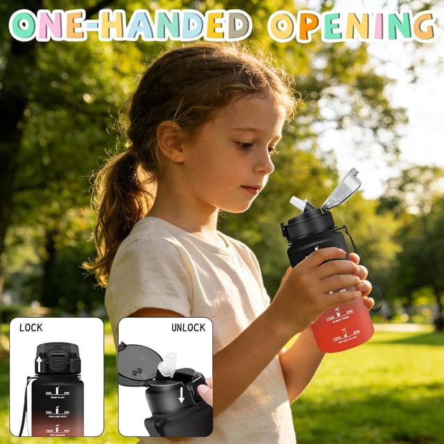 Detalle de Borraccia bambini 500 ml Mujigaga con cannuccia