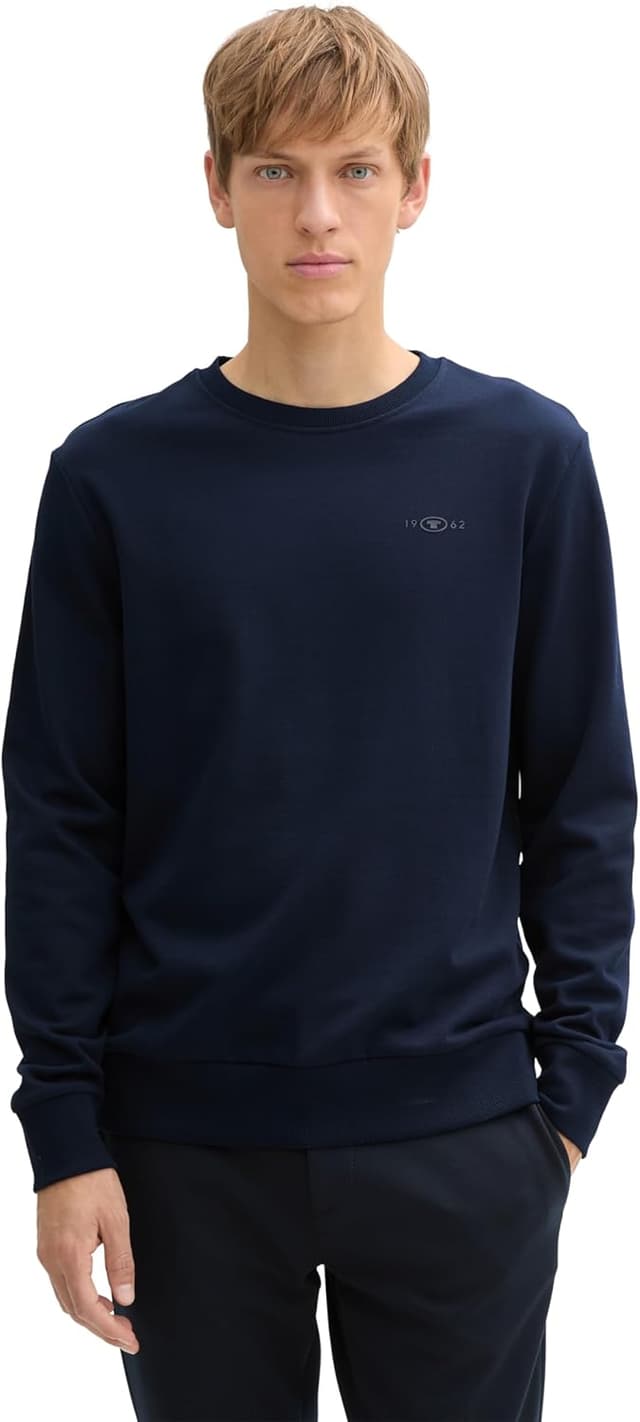 Detalle de TOM TAILOR Maglia di Tuta Uomo: felpa a maniche lunghe con vestibilità comoda