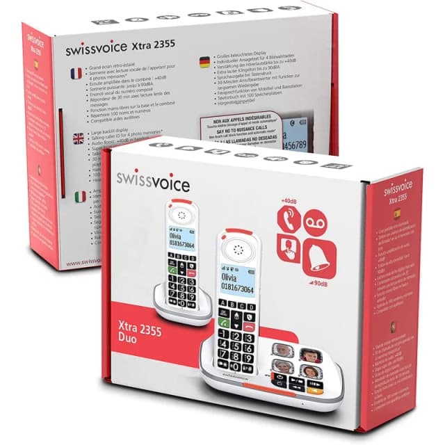 Thumbnail 1 de Swissvoice XTRA 2355 Duo teléfono DECT blanco 📞
