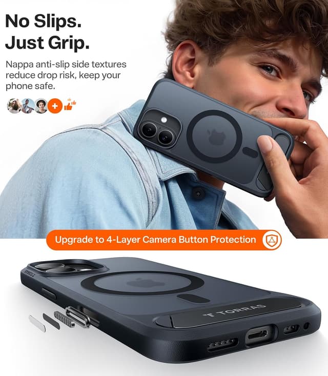 Detalle de iPhone 17 case stand 19N MagSafe titanium