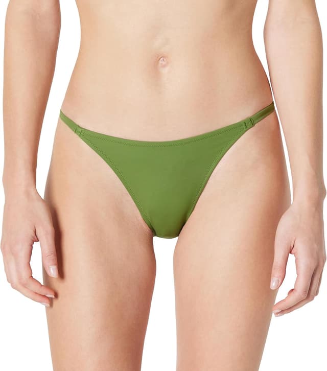 Detalle de Amazon Essentials Women’s no-tie String Swim Bikini Bottom (low-rise, full-coverage back)