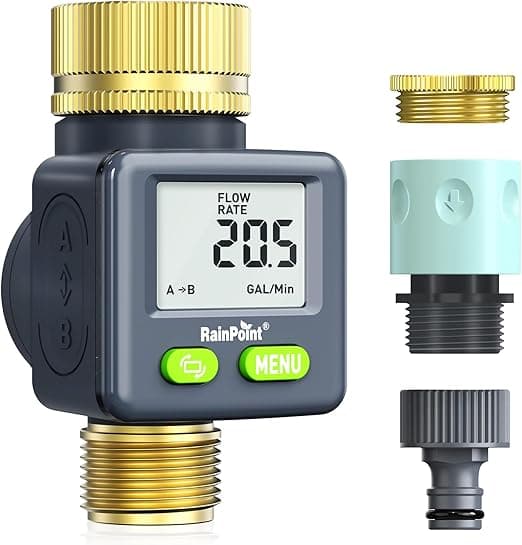Detalle de RAINPOINT Medidor de Agua con Latón y 4 Modos de Control 💧