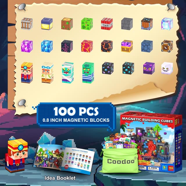 Thumbnail 4 de Coodoo Magnetic Blocks STEM Set for Ages 3+ 🧩
