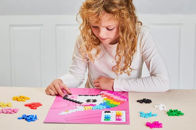 Detalle de PLUS PLUS Building Blocks Puzzle by Number Unicorn set (STEM logic build for kids 5+)