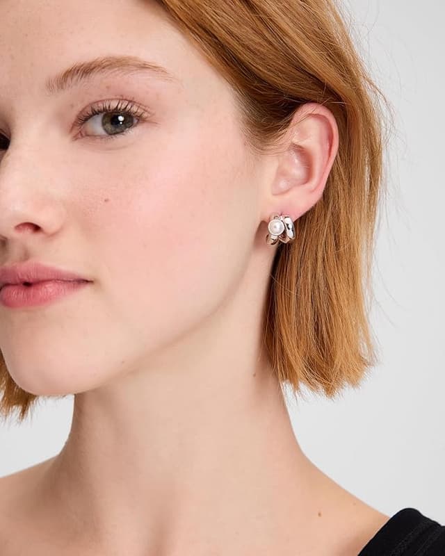 Thumbnail 4 de Kate Spade New York Aros dobles KEEP SPARKLING redondos plateado