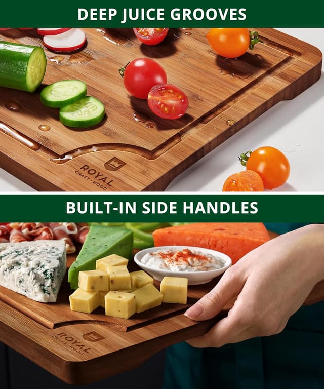 Thumbnail 4 de ROYAL CRAFT WOOD 3-Piece Bamboo Cutting Board Set ๐ฝ