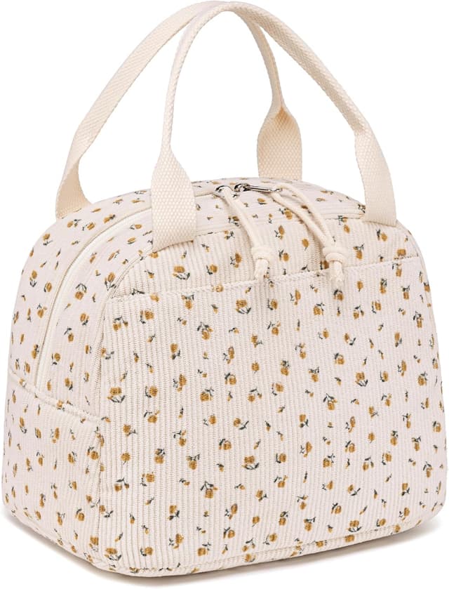 Detalle de LEDAOU isolierte Lunch-Box für Frauen aus Cord (wiederverwendbare Lunch-Tasche) – auslaufsicherer Thermo-Kühler