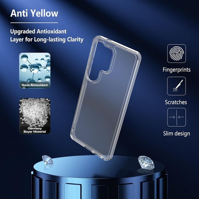 Detalle de Anoowkoa Custodia Custodia Cover Trasparente per Samsung Galaxy S26 Ultra 5G + 2 Vetri Temperati, TPU e PC antiurto