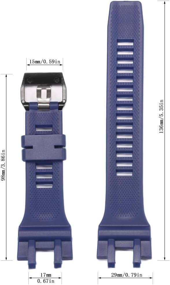 Detalle de Harz-Armband für Casio GBA900 (GBA-900) – wasserdichter Gummi-Ersatzriemen