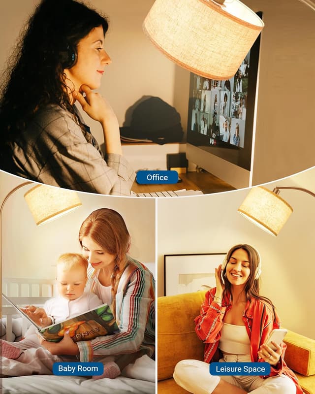 Thumbnail 6 de EDISHINE Stehlampe Wohnzimmer 161 cm mit Bogen