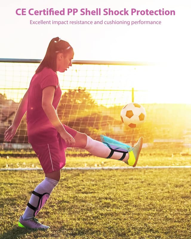 Detalle de Kids Soccer Shin Guards (CE Certified) — 4 Sizes Youth Shin Protection, 1 Pair