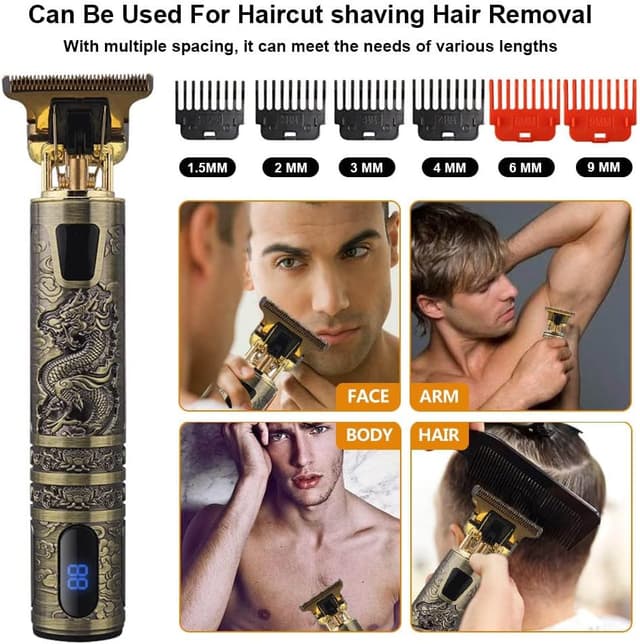 Detalle de Beard Trimmer Hair Clippers Men 7000RPM