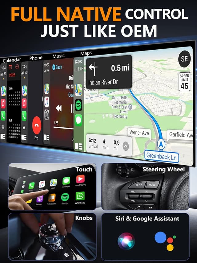 Detalle de ZOUHOE adaptateur CarPlay sans fil 2-en-1 (CarPlay & Android Auto) Plug & Play, design compact