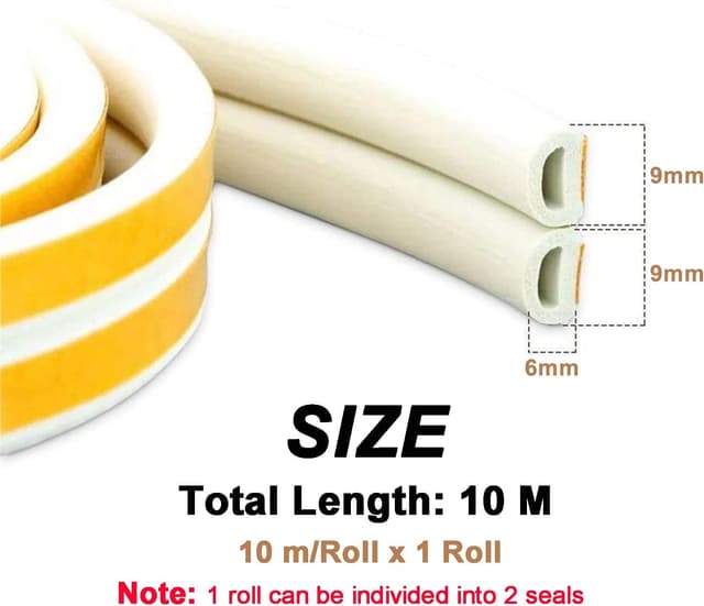 Detalle de Türdichtungsband 10 m Dichtungsband weiß