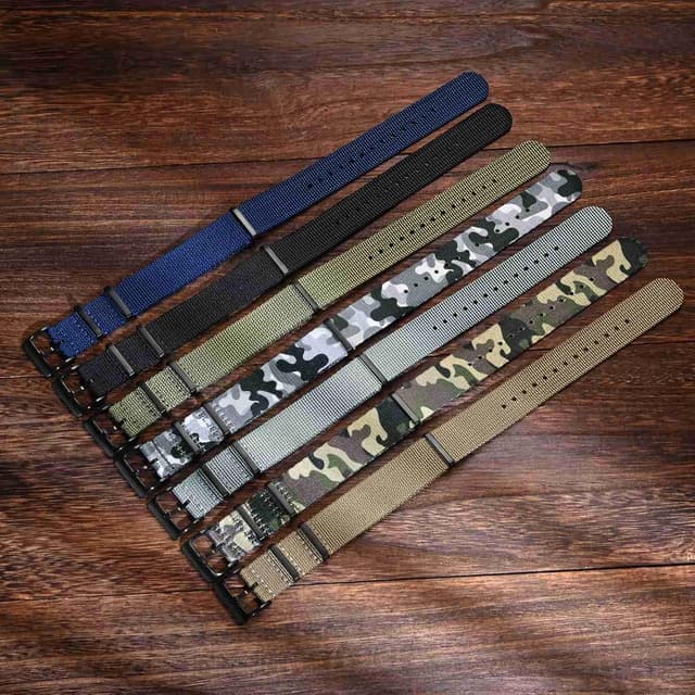 Thumbnail 6 de BISONSTRAP Nylon Uhrenarmband für Herren (einteilig), 18/20/22 mm mit Edelstahl-Schnalle