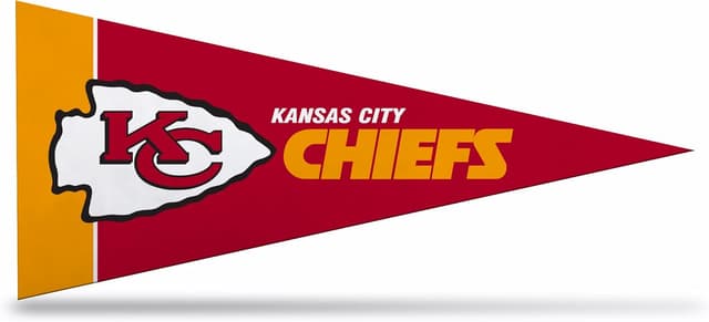 Detalle de Rico Industries NFL Kansas City Chiefs 8-Piece Classic Mini Pennant Décor Set (4" x 9")