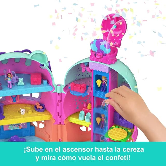 Detalle de Polly Pocket JKB89 Casa de helado grande con 25 accesorios