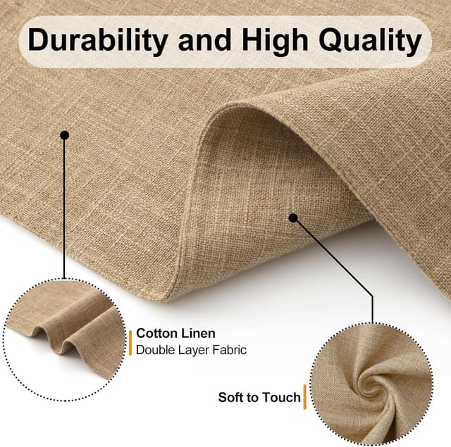 Detalle de Homaxy Cloths Linen & Cotton Placemats (Set of 6) — Heat-Resistant, Washable Table Mats, 13" x 19