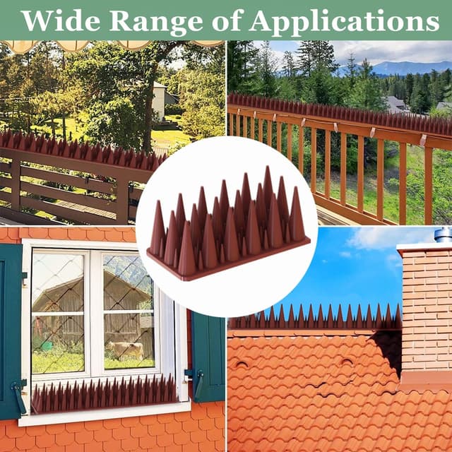 Thumbnail 6 de Apluskis Upgraded Bird Spikes (Brown) – 20 Pack, 6 m coverage for outdoor anti-bird deterrent