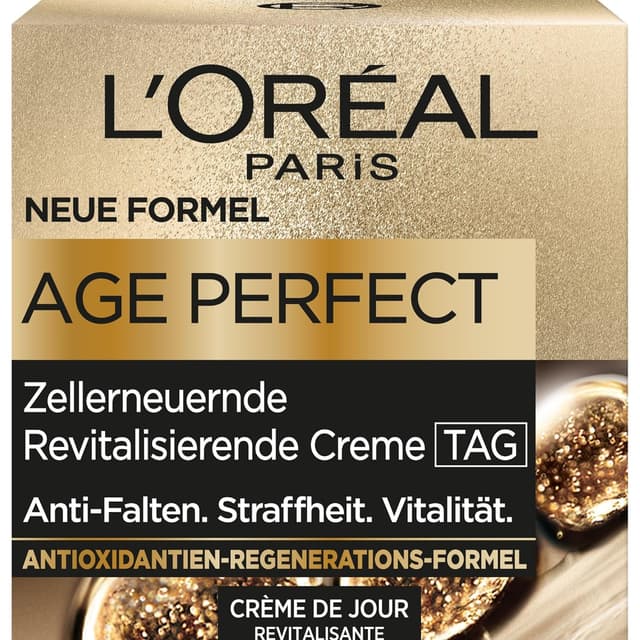 Detalle de L'Oréal Paris Age Perfect Anti-Aging Routine Duo mit Serum Le Duo & Zell-Renaissance Tagespflege (Geschenkset, 30 ml + 50 ml)