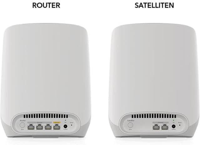 Detalle 2 de NETGEAR Orbi Mesh WiFi 6 System (RBK763S) with 2 extenders – covers up to 6,000 sq ft