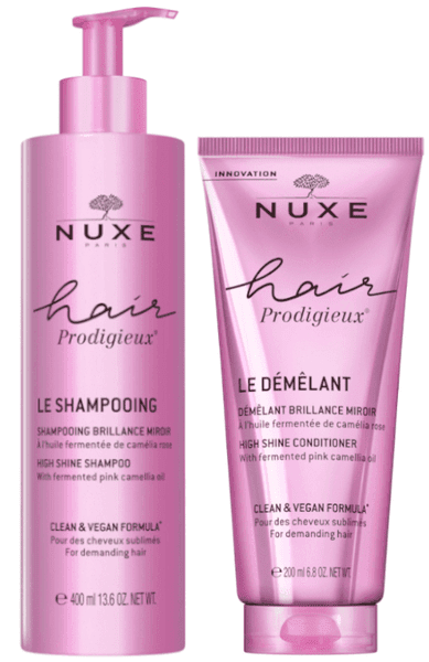 Imagen de Nuxe Hair Prodigieux Champú Brillo Sublime 400 ml y Acondicionador Brillo 200 ml en OfertitasTOP