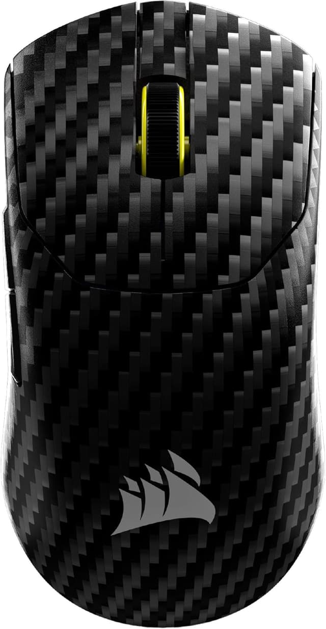 Detalle de Corsair Sabre v2 PRO Wireless CF FPS Gaming Mouse (Black) — Carbon Fiber Unibody, 33,000 DPI, 8,000Hz Hyper-Polling