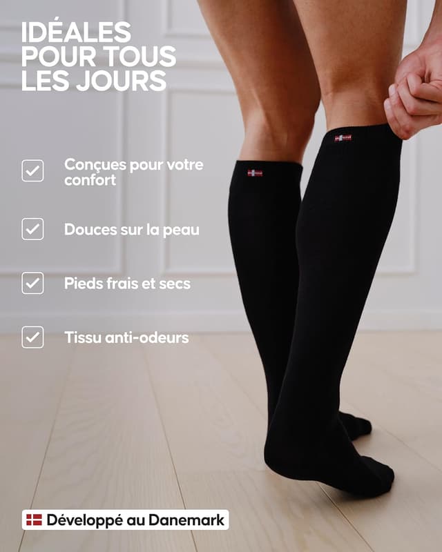 Thumbnail 2 de DANISH ENDURANCE Chaussettes Montantes Bambou Ultra Douces