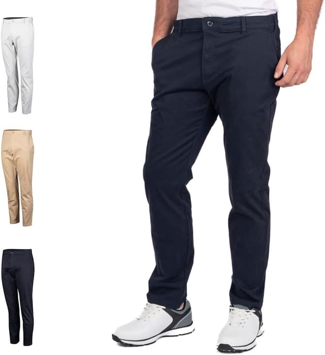 Detalle de Island Green men’s stretch cotton chino golf trousers