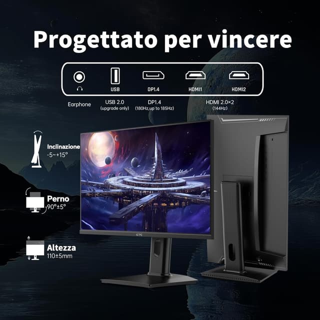 Thumbnail 5 de KTC Monitor Gaming 24" 2K QHD 180Hz