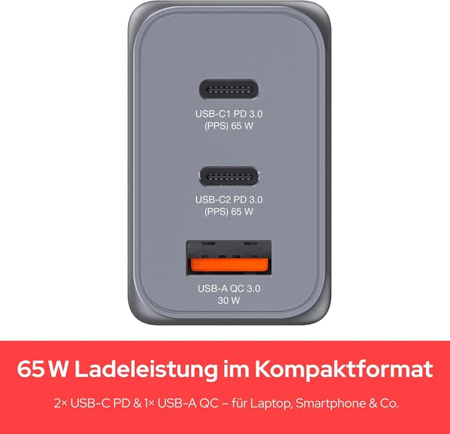 Thumbnail 4 de Verbatim GaN Charger 65 W 3 Ports