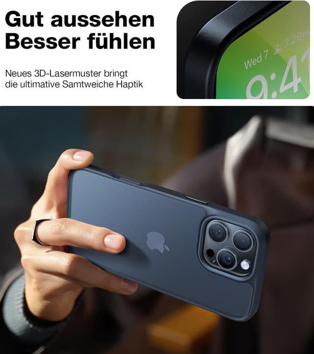 Detalle 1 de TORRAS Guardian iPhone 16 Pro Hülle Schwarz