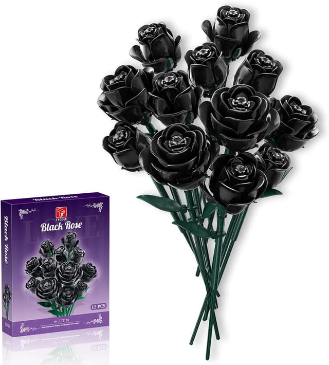 Imagen de TYCOLE Kit de roses noires 12 pièces 🌹 en OfertitasTOP
