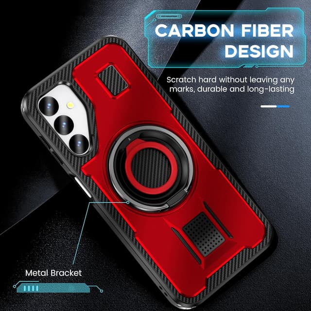 Thumbnail 6 de Tuvror coque pour Samsung Galaxy A24 5G/4G avec support et anneau rotatif 360°